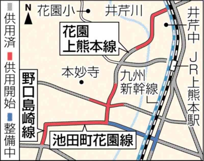 熊本市の都市計画道路3線が開通　熊本市西区花園　本妙寺トンネルで地元住民ら歩き初め